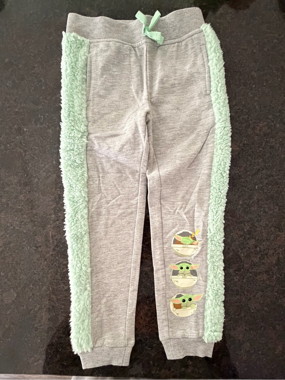 Star Wars Gray Joggers with Mint Plush Side Trim
